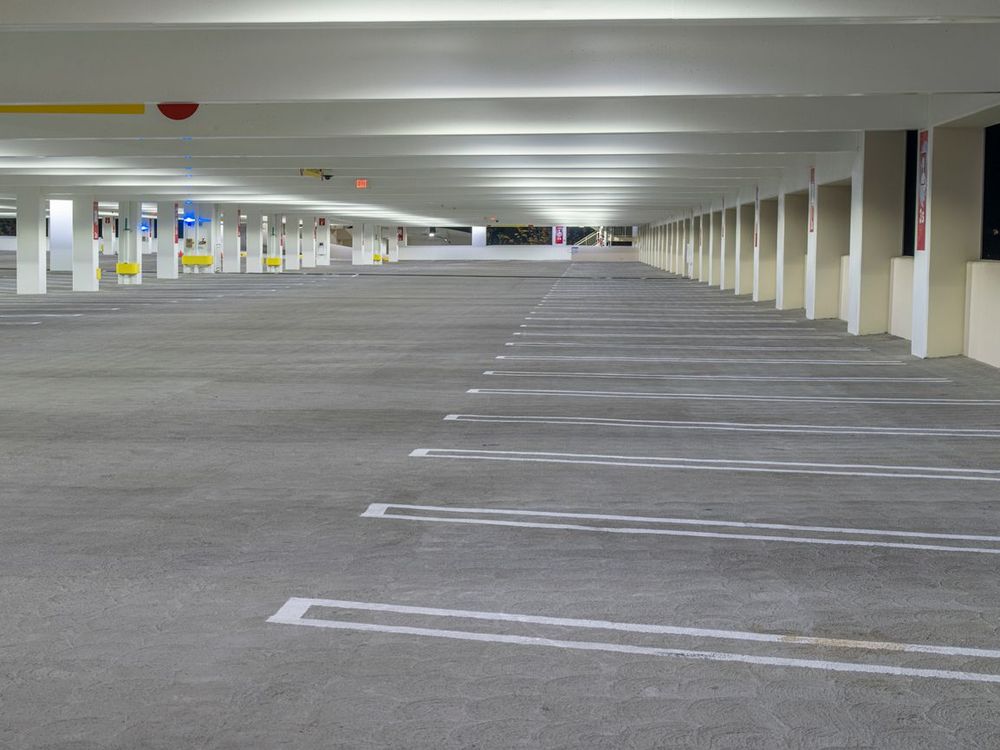 Los Angeles Parking Garage Illuminated By Artificial Light HDRi Maps