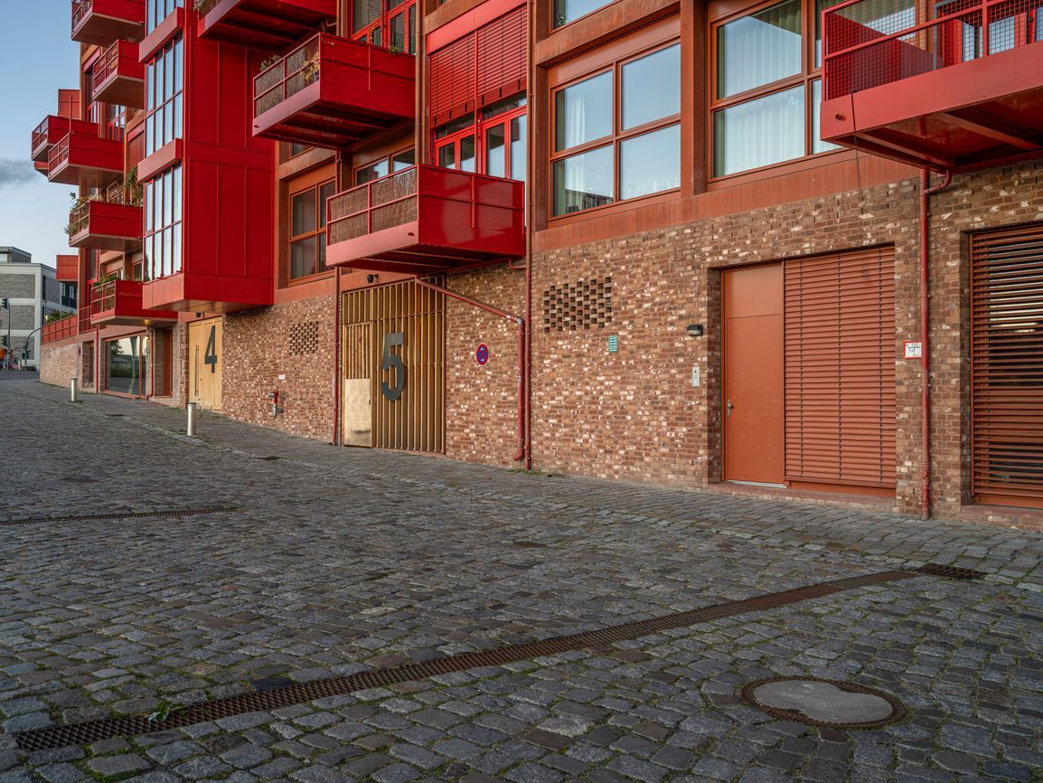 European City: Cobblestone Roads Through Residential Areas