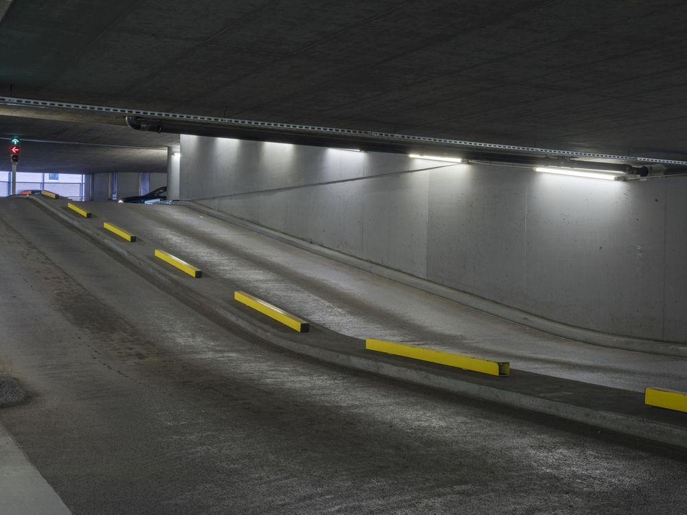 Berlin Nighttime Parking Garage Urban Scene - HDRi Maps and Backplates