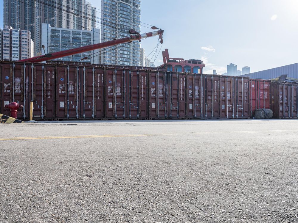Construction Worker in Urban Area with Container Boxes - HDRi Maps and ...