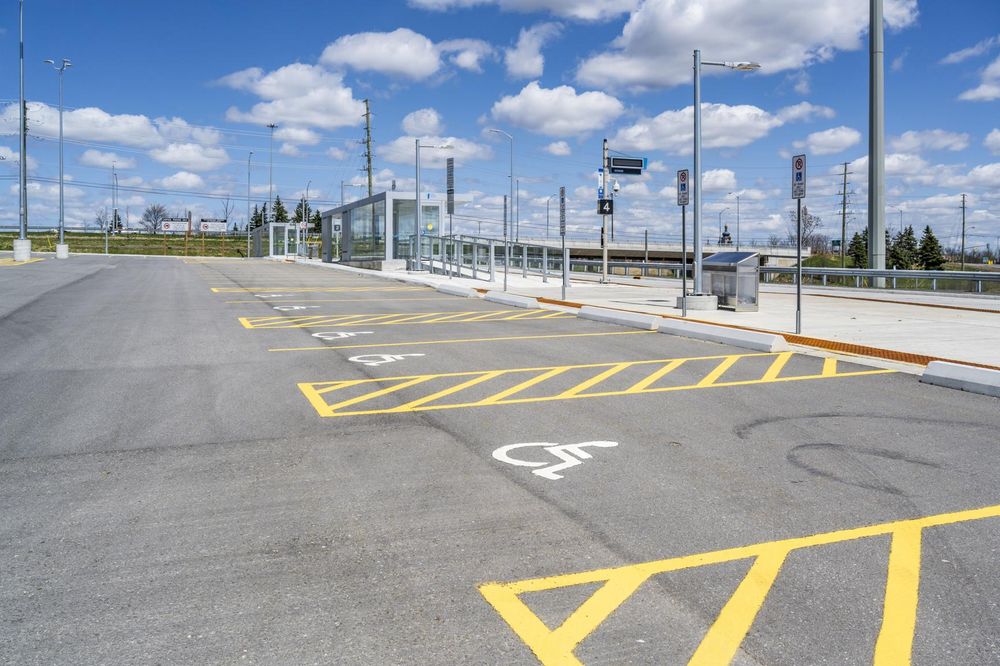 Empty Parking Spaces in a Commercial Area - HDRi Maps and Backplates