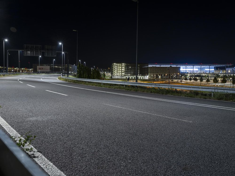 Modern Architecture Infrastructure In Berlin At Night - HDRi Maps And ...