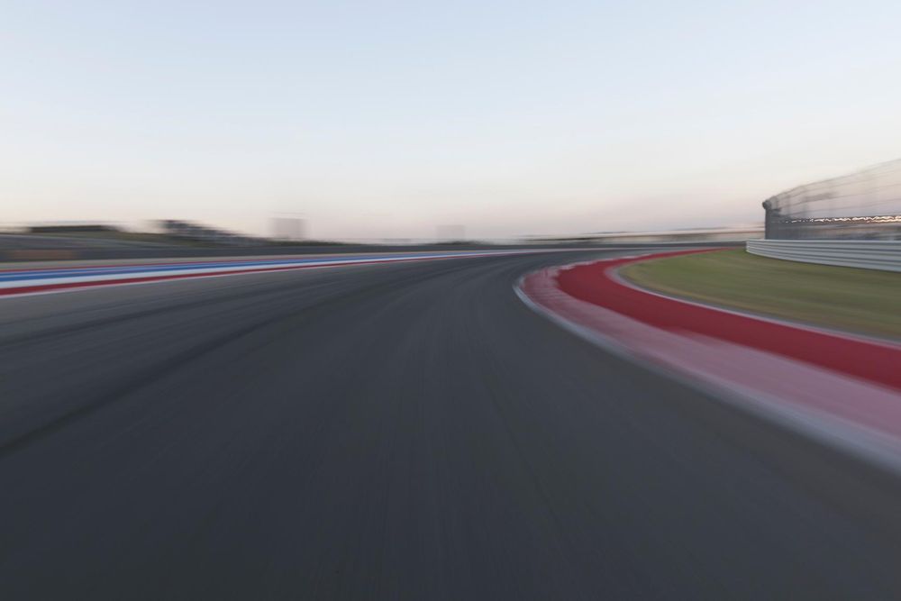 POV Racing: Motion Blur Straight Down the Road on a Race Track - HDRi ...