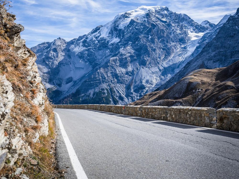 Road Leading to Snow Capped Mountain Peak - HDRi Maps and Backplates
