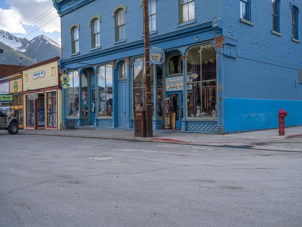 Road with Storefronts in Silverton, Colorado: A Picturesque Day - HDRi ...