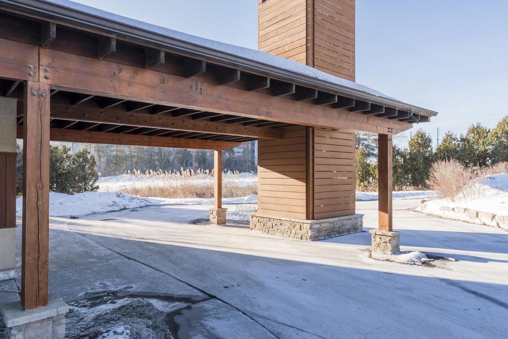 Snowy Winter Scene: Empty Garage and Car Port in Ontario - HDRi Maps ...