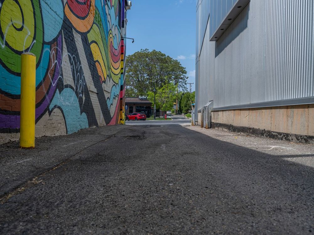 Straight Road and Graffiti Wall in Salt Lake City, Utah HDRi Maps and