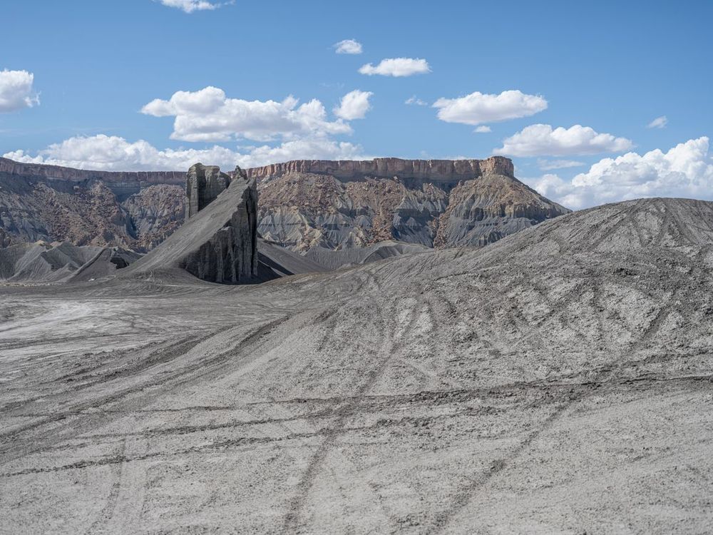 Utah Desert Landscape: Factory Butte in the Distance