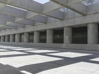 Abstract Brutalist Architecture in Los Angeles, California, USA