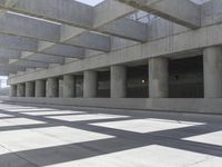 Abstract Brutalist Architecture in Los Angeles, California, USA