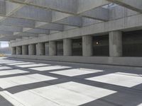 Abstract Brutalist Architecture in Los Angeles, California, USA