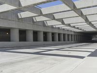 Abstract Brutalist Architecture in Los Angeles, California, USA