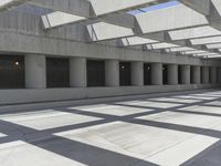 Abstract Brutalist Architecture in Los Angeles, California, USA