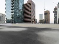 Abstract Cityscape with Skyscrapers and Skyline