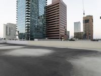 Abstract Cityscape with Skyscrapers and Skyline