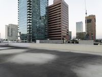 Abstract Cityscape with Skyscrapers and Skyline