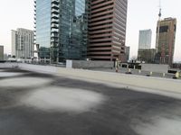 Abstract Cityscape with Skyscrapers and Skyline