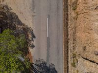 Aerial View of Asphalt Road in Rural Portugal