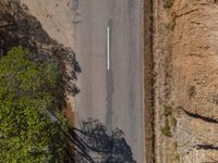 Aerial View of Asphalt Road in Rural Portugal