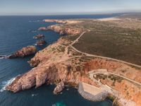 Aerial View of Portugal's Coastal Cliffs