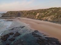 Aerial View: Portugal's Vast Coastal Beach