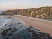 Aerial View: Portugal's Vast Coastal Beach