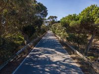 Aerial View of Armco Barrier Road in Portugal