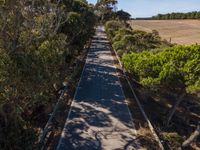 Aerial View of Armco Barrier Road in Portugal