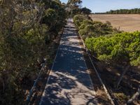 Aerial View of Armco Barrier Road in Portugal