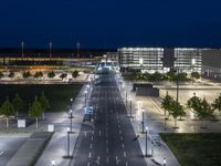 Aerial View of Berlin, Germany at Night 003