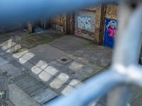 Aerial View: Berlin's Graffiti Walls and Streets