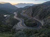 Aerial View of California Landscape and Mountain Range