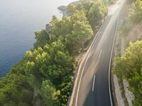 Aerial View of Coastal Landscape in Mallorca, Spain