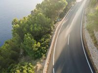 Aerial View of Coastal Landscape in Mallorca, Spain