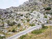 Aerial View of Coastal Road in Spain