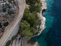 Aerial View of High Coastal Road in Mallorca, Spain