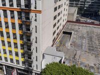 Aerial View of High-Rise Buildings and Parking Garages in Downtown Los Angeles