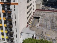 Aerial View of High-Rise Buildings and Parking Garages in Downtown Los Angeles