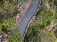 Aerial View of High Road in Mallorca, Spain