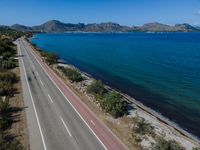 Aerial View of a Highways Overlooking Mallorca