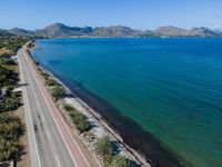 Aerial View of a Highways Overlooking Mallorca