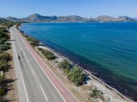 Aerial View of a Highways Overlooking Mallorca