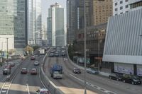 Aerial View of Hong Kong Cityscape Skyscrapers