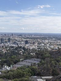 a view of los from the top of a mountain, overlooking a cityscape