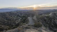 Aerial View of Los Angeles Mountain Landscape