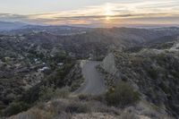 Aerial View of Los Angeles Mountain Landscape 002