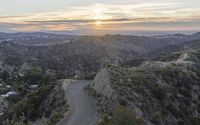 Aerial View of Los Angeles Mountain Landscape