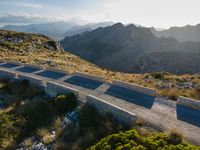 Aerial View of Mallorca Coastal Road from a High Perspective