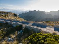 Aerial View of Mallorca Coastal Road from a High Perspective