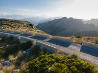 Aerial View of Mallorca Coastal Road from a High Perspective